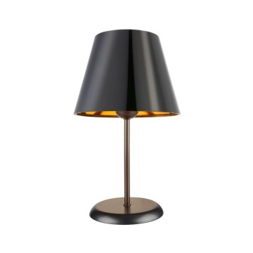 Verda ASZ1212 lampe à poser en métal et abat-jour en tissu noir