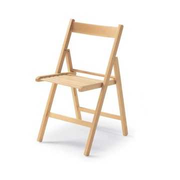 Chaise pliante Penelope en bois naturel