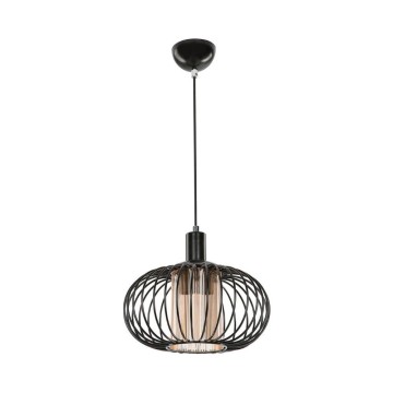 Lampe suspendue Terla MDL3674 avec cadre en fer et diffuseur en verre