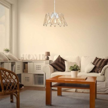 Evren ASZ1030 Lampe suspendue à 3 lumières métal blanc et corde