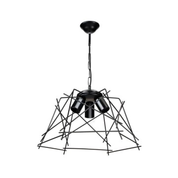 Tena MDL3854 lampe suspendue asymétrique en métal noir