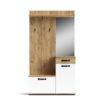 Armoire d'entrée Mosso MO6 en chêne et blanc