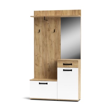 Armoire d'entrée Mosso MO6 en chêne et blanc