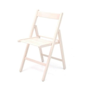 Chaise pliante Penelope en bois blanc