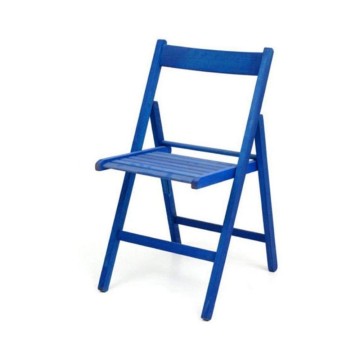 Chaise pliante Penelope en bois bleu