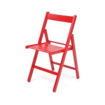 Chaise pliante en bois rouge Penelope