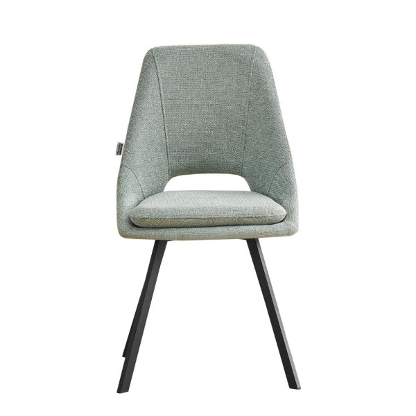 Chaise tapissée en tissu vert Blauss Chaise tapissée en tissu vert Blauss