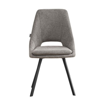 Chaise Blauss en tissu gris