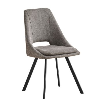 Chaise Blauss en tissu gris