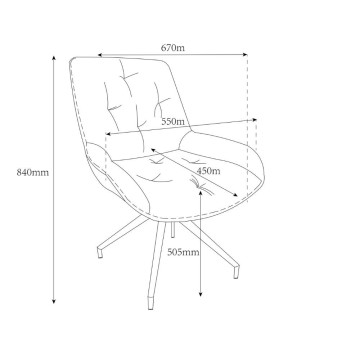 Chaise de salle à manger Agora marron clair avec dossier en similicuir orange et pieds noirs avec base fixe