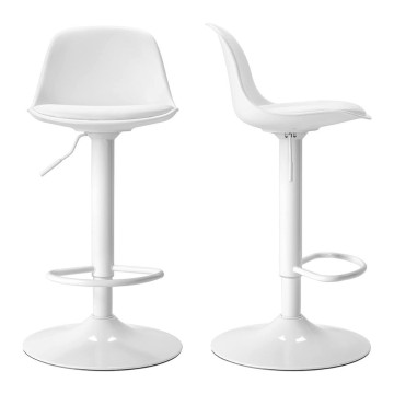 Tabouret réglable Rand entièrement blanc