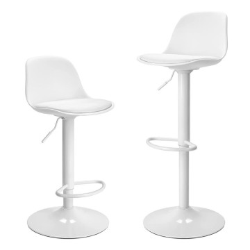 Tabouret réglable Rand entièrement blanc