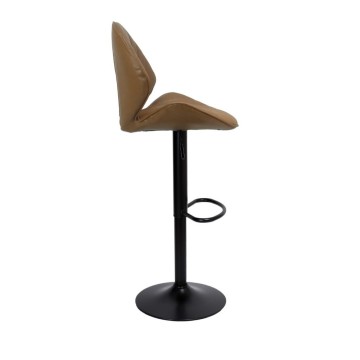 Tabouret réglable Tunn taupe avec pied noir