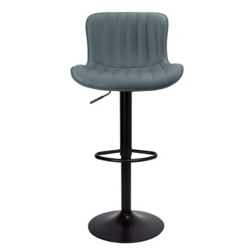Tabouret réglable Snas gris avec pied noir