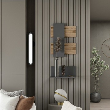 Composition de l'étagère murale Belita en noyer anthracite