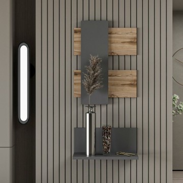 Composition de l'étagère murale Belita en noyer anthracite