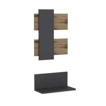 Composition de l'étagère murale Belita en noyer anthracite