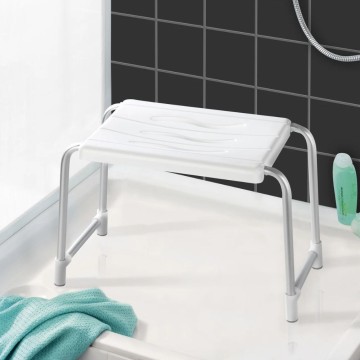 Tabouret de bain ou de douche blanc KV02 capacité de charge 150 kg