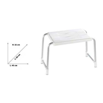 Tabouret de bain ou de douche blanc KV02 capacité de charge 150 kg