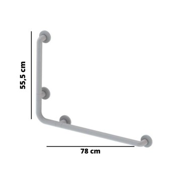 Main courante d'angle pour salle de bain 78x55.5 KV1401 blanc