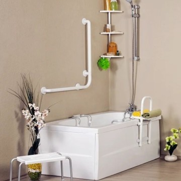 Main courante d'angle pour salle de bain 78x55.5 KV1401 blanc