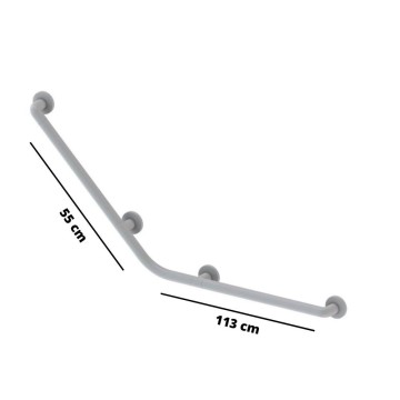 Main courante de sécurité d'angle pour salle de bain 113x55,5 KV1301 blanc