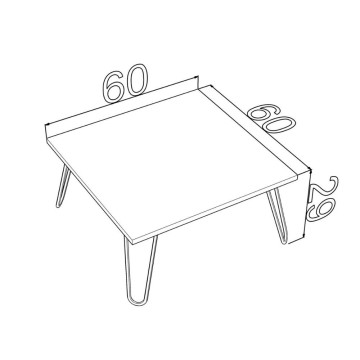 Table basse rectangulaire Ilia en chêne 60x60 MT1904021