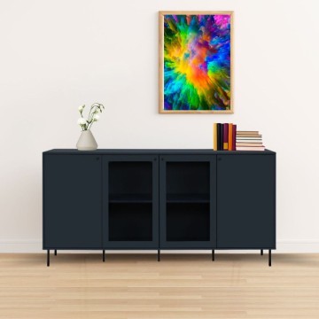 Buffet bleu marine 4 portes Caracas51A 180X40X90H