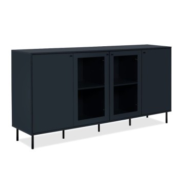 Buffet bleu marine 4 portes Caracas51A 180X40X90H