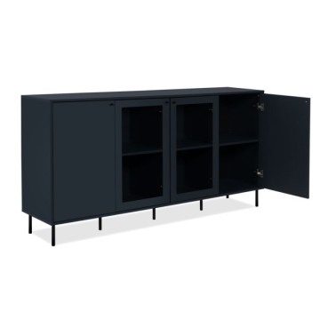 Buffet bleu marine 4 portes Caracas51A 180X40X90H