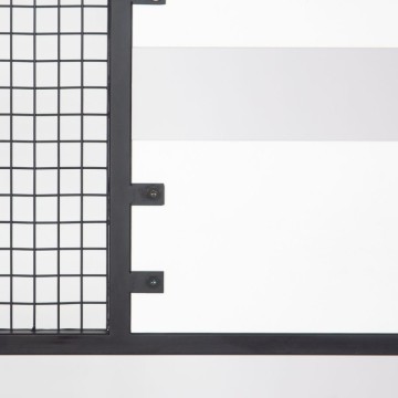 Etagère d'entrée suspendue en métal noir avec détails Nomad blancs