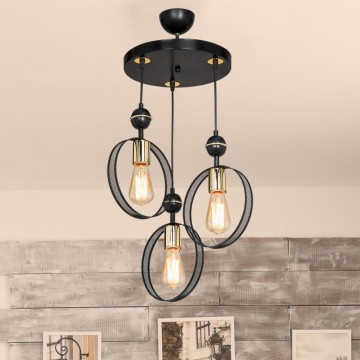 Lampe suspendue Esin avec trois douilles circulaires MDL4423