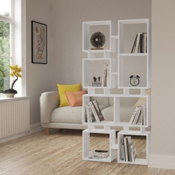 Bibliothèque double face Rail blanc 79x166.5