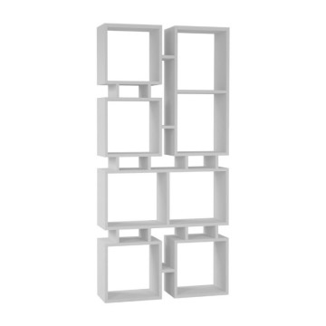Bibliothèque double face Rail blanc 79x166.5