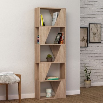 Cadre 54x168 Bibliothèque en chêne à 5 étagères