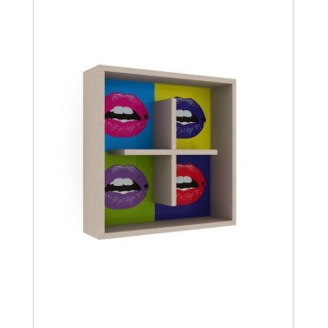 Bibliothèque suspendue Kiss 60x60x16 RF140101