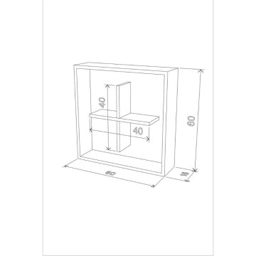 Bibliothèque suspendue Kiss 60x60x16 RF140101
