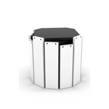 Nido Hansel table basse empilable blanc noir