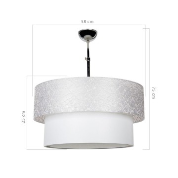 MDL2749 Lampe suspendue Polo en tissu gris