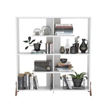 Kipp bibliothèque blanche avec pieds croisés 113x28x117h
