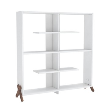 Kipp bibliothèque blanche avec pieds croisés 113x28x117h
