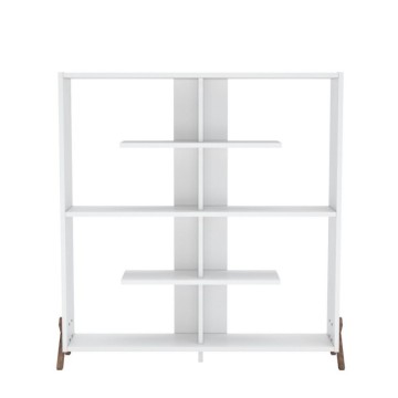Kipp bibliothèque blanche avec pieds croisés 113x28x117h