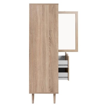 Buffet 2 portes et 2 tiroirs effet osier Bali 53ANEW