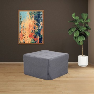 Pouf convertible en lit Vega grey fabric
