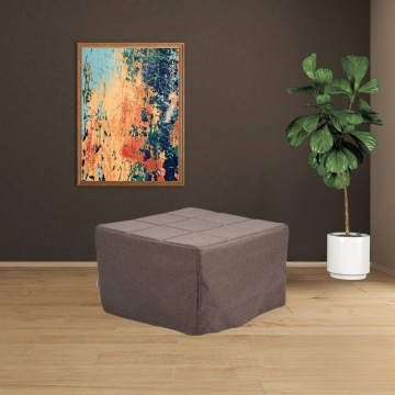 Pouf convertible en lit Vega brown fabric