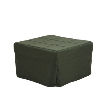 Pouf convertible en lit Vega tissu vert foncé