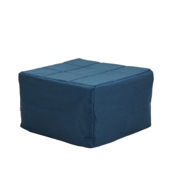 Pouf convertible en lit Tissu bleu Vega