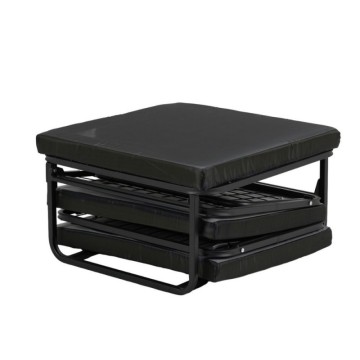 Pouf convertible en lit Tissu bleu Vega