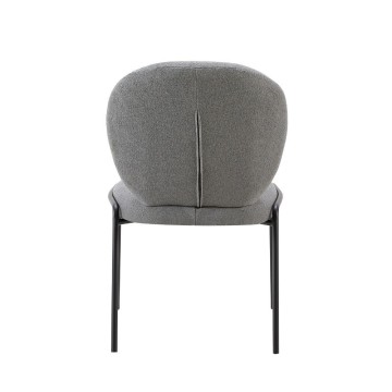Chaise de salle à manger tissu teddy grey Sirio 53x39x94h