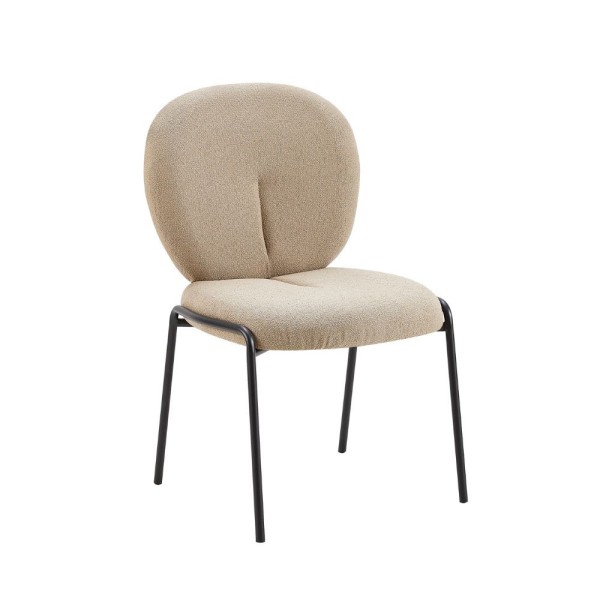 Chaise de salle à manger en tissu beige Teddy Sirio 53x39x94h Chaise de salle à manger en tissu beige Teddy Sirio 53x39x94h
